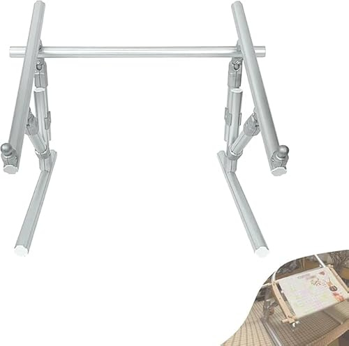 Embroidery Frame Stand, 70cm Foldable Aluminum Alloy Hoop ,with Adjustable Angle/ Height, for Sewing Enthusiasts