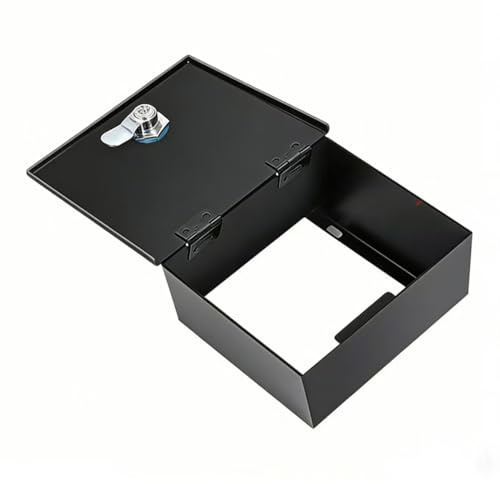 Låsbar låda for eluttag, väggmonterat kontaktskydd med nyckellås for barnsäkerhet och stöldskydd, enkel installation(Black,1 link)