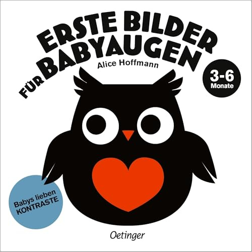 Erste Bilder für Babyaugen. 3-6 Monate: Babys lieben Kontraste | Kontrastbuch und Spielzeug zur visuellen Stimulation für Babys ab 3 Monaten, perfekt als Geschenk zur Geburt