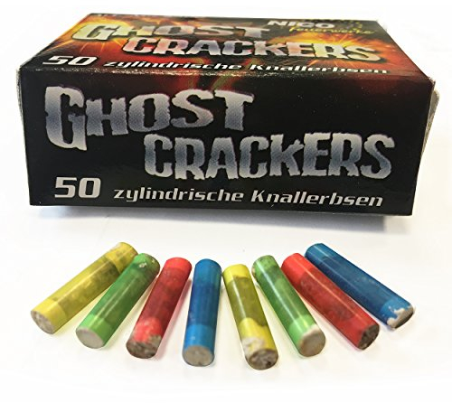 2.500 Stk. Ghost Cracker knallbunte zylindrische Knallerbsen mit Plastikkörper - Knallteufel Feuerwerk Neuheit