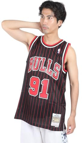Mitchell & Ness NBA Chicago Bulls Dennis Rodman Trikot Herren schwarz/rot, M