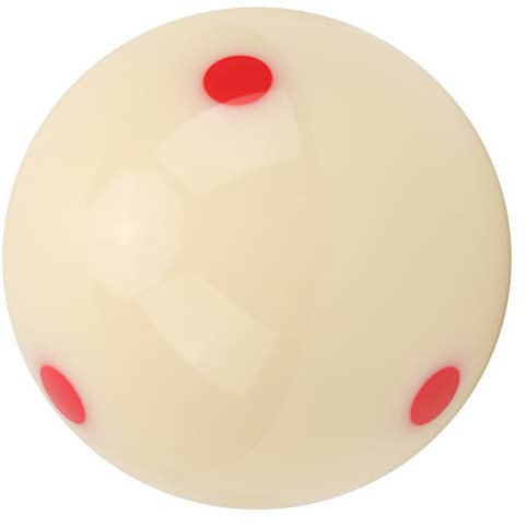 Archuu Billards Ball, 57.2mm Snooker Practice Ball Resin Cue Pool Ball with Red/Blue Dots for Snooker Training and Games(Red dot)