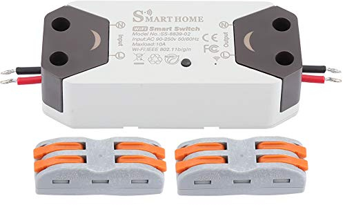 Nicoone Interruptor de luz inteligente,Interruptor WiFi inteligente Interruptor de iluminación universal Smart Home,DIY WiFi interruptor universal funciona con Alexa Google Home