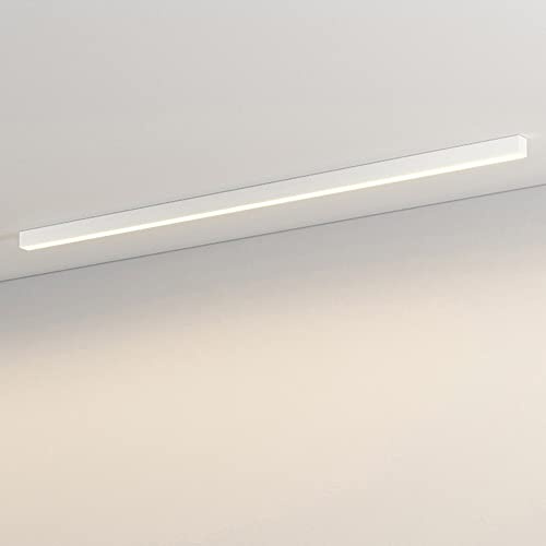 SDUYTDG Luz de Techo Lineal montada en Superficie, iluminación Regulable para Sala de Estar 3000K-6000K Tira de Luces Led Negras para Dormitorio, lámpara de Montaje Empotrado