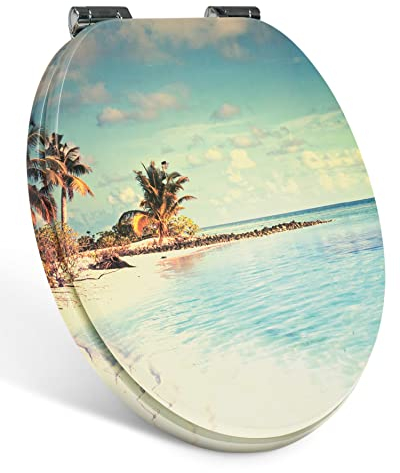 Xonic Design WC-Sitz - Premium Klo-Deckel - Toilettensitz mit Absenkautomatik - hochwertige Klobrille mit Motiv (MDF179)