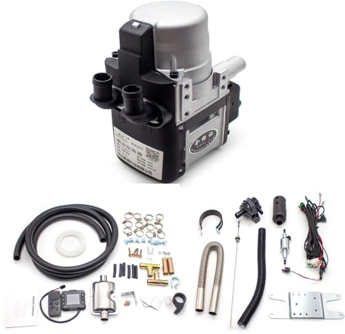 Jieotwice Sanitär Standheizung Diesel Benzin Dual Modus Lufterhitzer Diesel Allzweckheizung Vorwärmen des Motors 12V 5KW YJH-Q6(Set B)