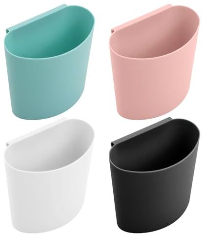 4 Piezas Cesta de Almacenamiento Colgante, Caja de Almacenaje para Colgar, Accesorios para Carrito rodante, Organizador de Cama para carrito rodante, accesorios, ganchos (mixto)