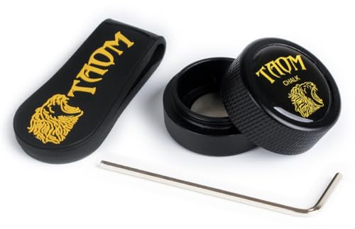 YEUEK TAOM - Porta gessetti da Piscina, Forma Rotonda, Pratico Strumento da Biliardo, Mini Custodia Magnetica per Gesso, Contenitore Rotondo