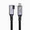 Cavo USB C Thunderbolt 5 per Apple 80-120 Gbps 8K a 60 Hz 240 W compatibile con Thunderbolt 4/3/USB4, Mac mini, MacBook Pro, [certificato Intel], angolo di 90 gradi, 1,5 m
