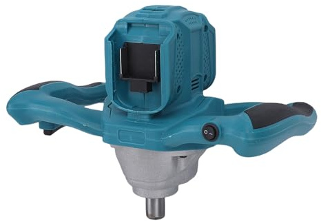 Asixxsix Electric Ice Fishing Auger, 100-800RPM 6 Speed Adjustable 1200N.m Torsion Electric Ice Auger Cordless Post Hole Digger Power Head, Ergonomic Handle, Reversible