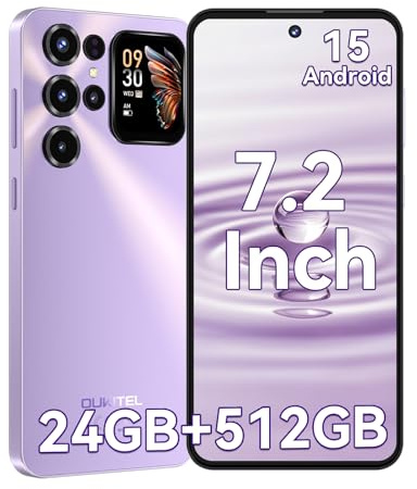 OUKITEL C68 Plus Smartphone Android 15, Gemini AI Cellulare, 24GB+512GB/1TB, 7.2''HD with 1.8 Sub Display +120Hz Telefono Cellulare, 64MP, 6000mAh, Octa Core/Dual SIM/NFC/OTG/Fingerprint/Face ID/GPS