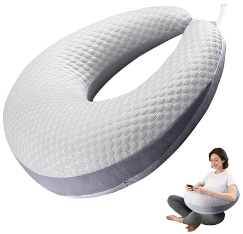 Tutamaz Cuscino ergonomico Crealis, cuscino di supporto all'uncinetto, cuscino da gioco, ergonomico, leggero, portatile, allevia la tensione (grigio argento)