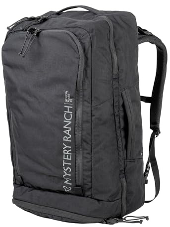 Mystery Ranch Mission Rover 45 Backpack – Duffel Bag with Side Handle, Lockable Zippers & Padded Laptop Sleeve – Black