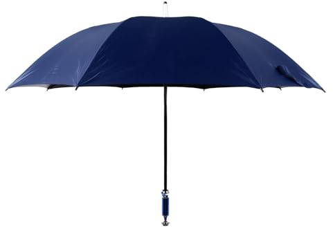 Aramox UV-Golfparaply, Automatiskt Golfparaply Svart Lim 130 Cm Diameter Rak Stång med UV-blockerande Bred Täckning Vindmotstånd för Pendling på Golfbanan