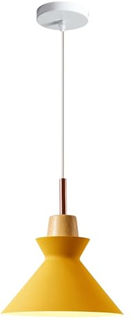 HUAYUSEDF 7,8 tums metall hängande lampa med ett huvud, E26 ljuskälla, justerbar höjd Pendellampa, ljuskrona i nordisk industristil, restaurang, sovrum, vardagsrum, takbelysning