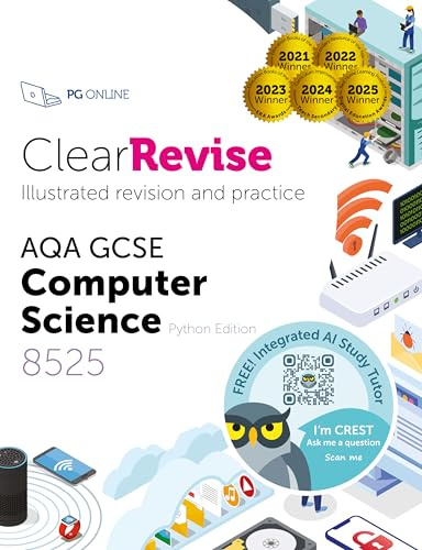 GCSE AQA Computer Science: Illustrated Revision and Practice with CREST: Free Integrated AI Exam Tutor (ClearRevise AQA GCSE Computer Science 8525)