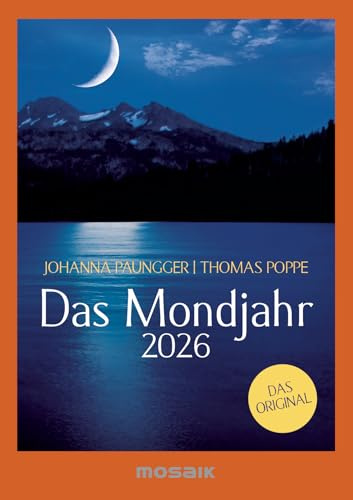 Das Mondjahr 2026 - s/w Taschenkalender: Das Original