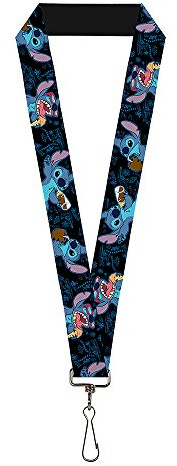 Buckle Down Lanyard-1.0 Stich Snacking Posen schwarz/blau