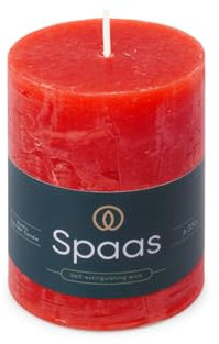 Spaas Candela pilastro in stile rustico 70/95 mm 35 ore, rosso