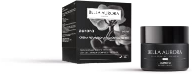 BELLA AURORA - Sublime 60 50 ml, Crema Reparadora, de Noche para Piel Madura +60, Redefine el Contorno Facial, Mejora la Firmeza, Proporciona Luminosidad, Detoxifica