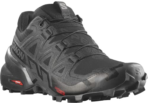 SALOMON Speedcross 6, Sneaker Mujer, Negro/Negro/Fantasma, 40 EU