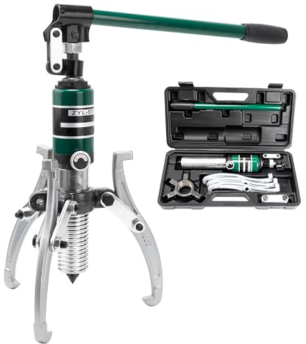 KKVVII Extractor hidráulico de bujes de Rueda de 5 T,Extractor de 3 mordazas hidráulico, Extractor de rodamiento Interior para rodamientos