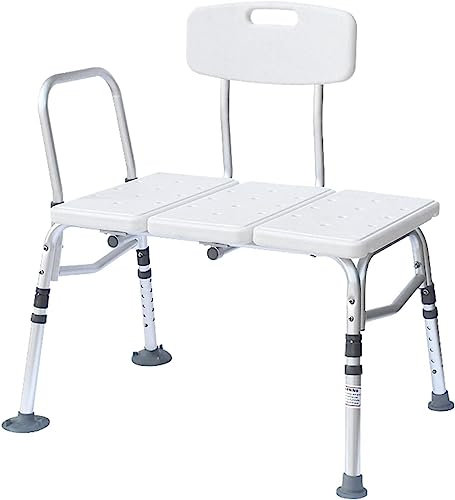WTLONBF Shower Stool, Shower Chair, Shower Chair for Elderly Benches Height Adjustable Bathtub Lifts for Seniors and Disabled Shower Aids Shower Seat Shower Stool with Arms and Back Non-Sl