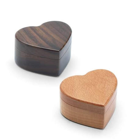 CONGARTENO Caja Joyas Anillos Organizador Joyería Vintage Estuche Guardar Joyas Nogal