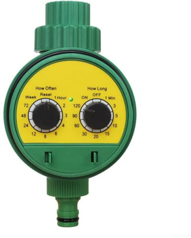 CNANRNANC Controlador automático de riego: ciclos de riego programables, funciona con pilas, apto para varios sistemas de jardín, fácil instalación