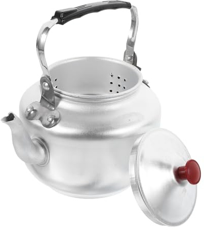 SOLUSTRE Teiera in Alluminio Portatile con Filtro Design Vintage Adatta per Induzione Ristorante e da Tè Colore Casuale Colore Casuale