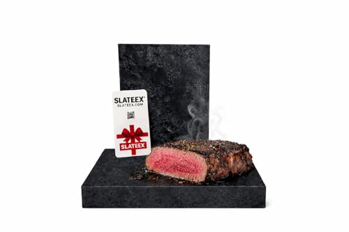 Slateex, piastra in pietra ollare, 20 × 13 × 3 cm, piastra in pietra naturale per barbecue, forno e servire, resistente al calore, cottura aromatica e lunga conservazione del calore
