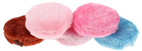 Homoyoyo Lot de 5 Houppettes à Maquillage Douces en Microfibre Longue 90X30 MM Applicateurs de Poudre et Compacte pour Visage Coussin de Maquillage Réutilisable Couleurs Pastel