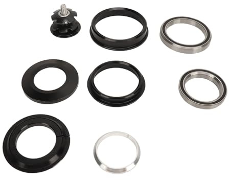 Dam Skerisi Set vaschetta Forcella Anteriore per Bicicletta, Kit Serie sterzo per Mountain Bike, Doppi Cuscinetti in Lega di Alluminio con Finitura anodizzata CNC, Telaio Tubo sterzo Conico