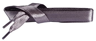 Kaps Cinta de Satén Cordones de Zapato para Zapatillas Zapatillas de Deporte, Calidad y Durabilidad, Muchos Colores y Longitudes, 1 par (120 cm - 47 pulgadas - 6 a 8 pares de ojales/Gris)
