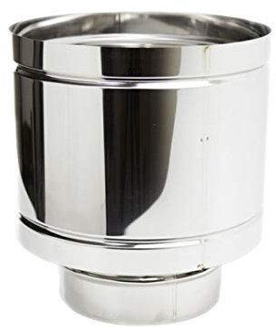 Zinco Group fumaiolo a botte 4 venti inox base tonda innesto M maschio (80mm)