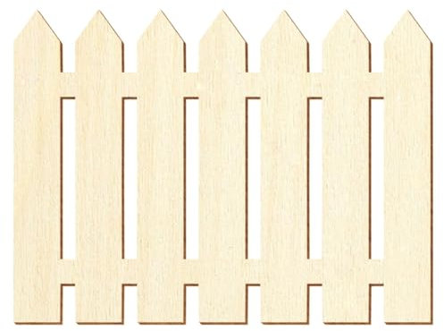 Clôture à lattes en bois V1 – Décoration bricolage 5 à 50 cm, taille : 12 cm, lot de 100 pièces