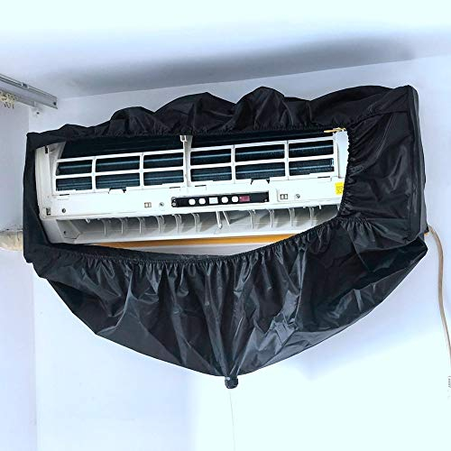 VOBOR Air Conditioning Cleaning Cover, Air Conditioning Cleaning Bag, Waterproof Dustproof Washing Protector Bag Cover (Black)
