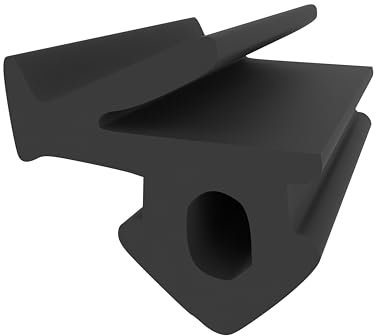 Fensterdichtung für VEKA, Trocal & Kömmerling Fenster - Schwarz | 5 Meter | Anschlagdichtung | Gummidichtung | Dichtung | Kunststofffenster