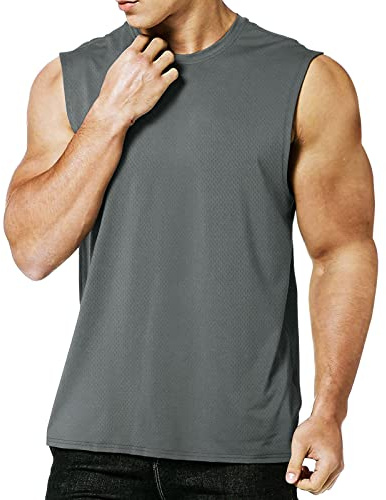 MEETYOO Tank Top Herren, Achselshirts Sport Ärmelloses Shirt Unterhemd Fitness Sleeveless Tshirt für Running Jogging Gym