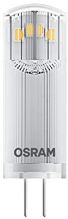 OSRAM LED Pin Lampe mit G4 Sockel, Warmweiss (2700K), 12V-Niedervoltlampe, 1.5W, Ersatz für herkömmliche 20W-Lampe.Farbwiedergabeindex ≥80 [Energieklasse F], White