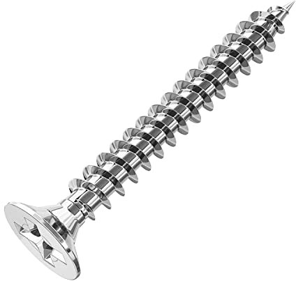 M3 Flat Head Wood Screws, Stainless Steel Countersunk Head Cross Wood Screws 3*30mm, Suitable For Indoor And Outdoor, Repairing Furniture, Carpentry And DIY, 80 Pieces Contains 20pcs M6 Screw Anchors