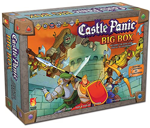 Castle Panic Big Box 2e by Fireside Games | Complete Cooperative Strategy Board Game Collection with Base Game, 4 Expansions, and 13 Promos | Family Board Game for 1–6 Players Ages 8+