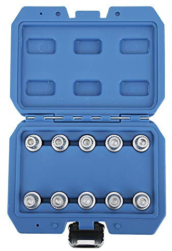 Set di Chiavi per Dadi di Bloccaggio Ruote 10 Pezzi Kit di Rimozione Installazione Antifurto per un Funzionamento Comodo e Facile Acciaio Al Cromo-molibdeno Ad Alta Durezza