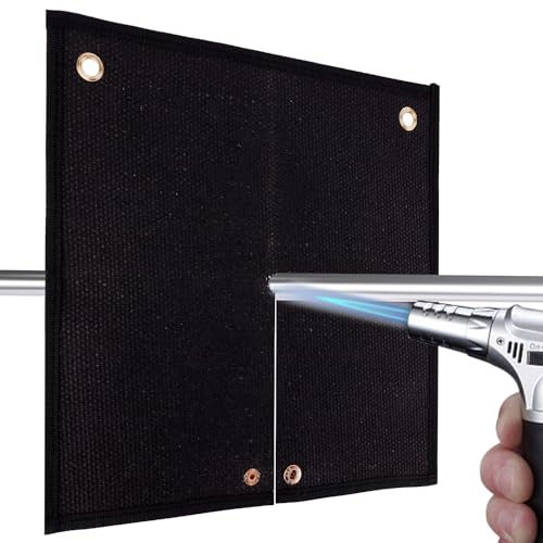 30x30cm Manta de Soldadura Ignífuga, Colgable Estera Protección Térmica Resistencia Calor 1800 °F Almohadilla Protectora de llama Mantas Ignífugas para Soldadores Plomería Fuerte