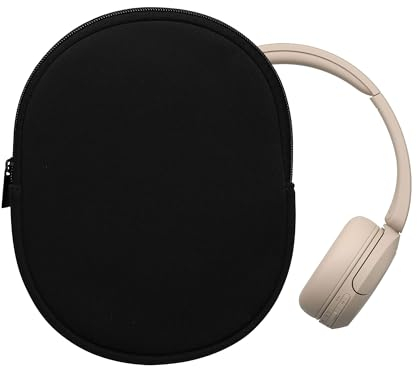 kwmobile Funda Compatible con Sony WH-CH520 / WH-CH510 / MDR-ZX110 Estuche - Funda para Auriculares Headset con Cremallera - Negro