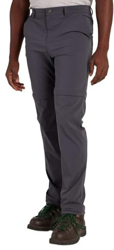 Marmot Hombre Arch Rock Convertible Pant, Pantalón de trekking transpirable con cremallera, pantalón de trekking repelente al agua, pantalón largo con perneras desmontables, Dark Steel, 32