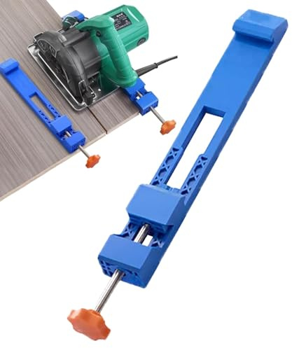 WJnflQN Binario di guida per macchina da taglio, strumento di posizionamento per il taglio del legno, Strumento guida regolabile per tagliente in legno, Guida alla lavorazione del legno per