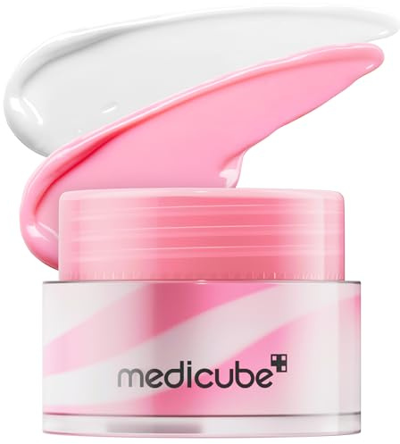Medicube PDRN Bálsamo labial, máscara para dormir, bálsamo brillante, PDRN de salmón, colágeno, manteca de karité para labios suaves, humedad duradera, cuidado diario y nocturno, cuidado de la piel