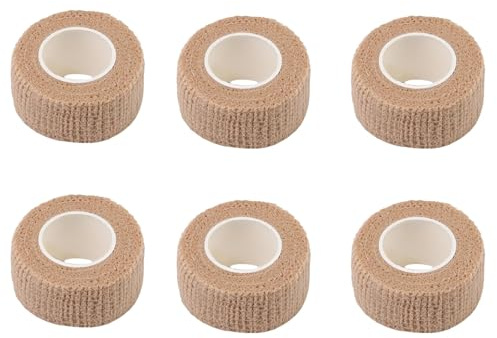 6 Pcs Finger Tape,Tape, Compression Tape, Bandage Tape, Tape for Protect Finger and Wrist Veterinary Treatment Protective Furniture 2.5cm Wide X 4m Long (Skin Color)