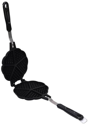 Luocute Mini Gofrera, 5 Mini Gofres de Aluminio Antiadherentes en Forma de Corazón para Estufa, Sartén Portátil para Acampar con Fácil Limpieza, Diseño Compacto para Cocinar el